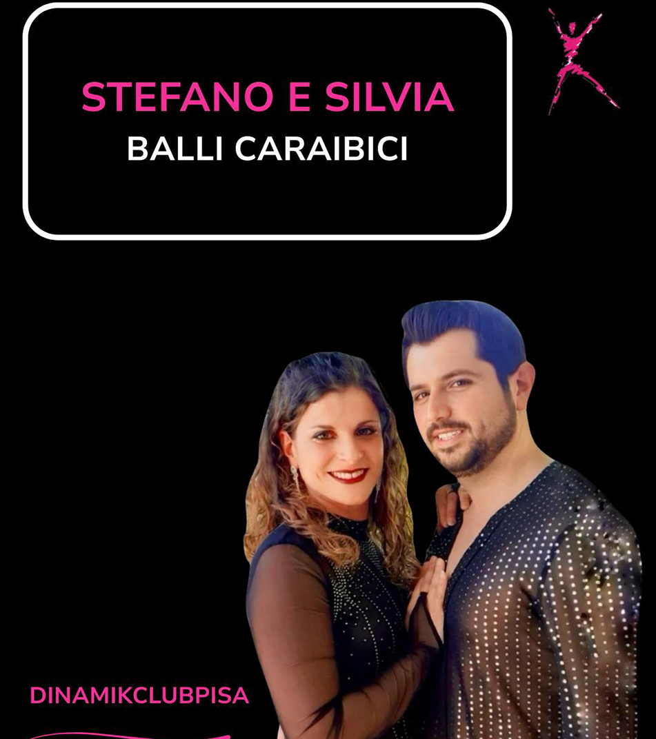 Silvia Saffiotti e Stefano Antognoli, istruttori di balli caraibici al Dinamikclub di Pisa